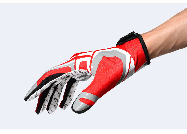 American Football Rugby Gloves Outdoor Silicone SportsProduct Information:Item No.: C281071YY Body material: Super fiber Applicable people: Adults Applicable sports: Football, rugby, baseball Applicable scenarios: SportAmerican Football Rugby Gloves Outdoor Silicone Sports Non-slip Catchi