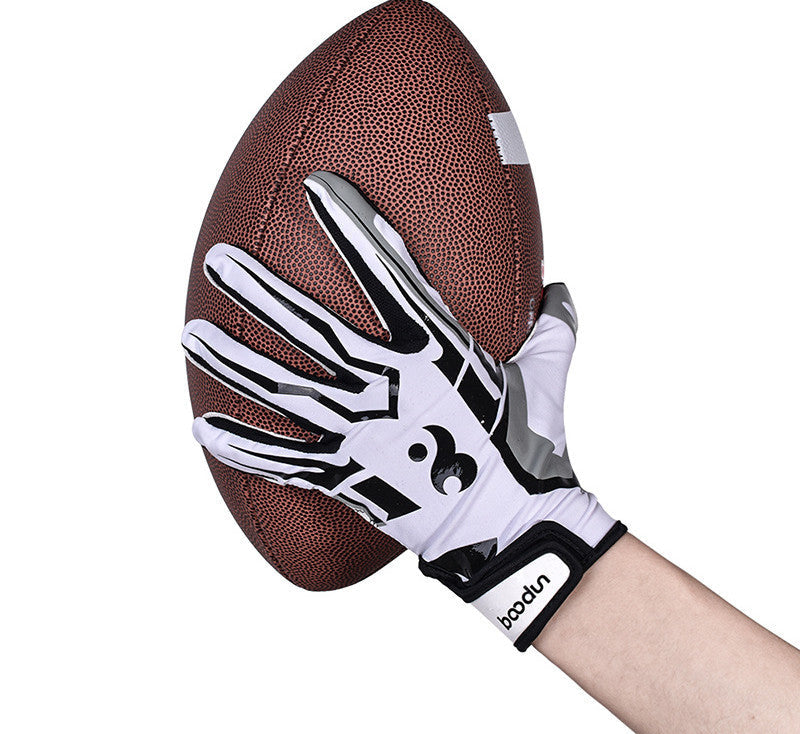 American Football Rugby Gloves Outdoor Silicone SportsProduct Information:Item No.: C281071YY Body material: Super fiber Applicable people: Adults Applicable sports: Football, rugby, baseball Applicable scenarios: SportAmerican Football Rugby Gloves Outdoor Silicone Sports Non-slip Catchi