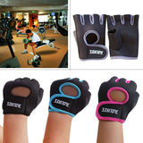 Half glovesMaterial: lycra/silica gel shock absorbing particles
 
 
 Product name: sports breathable non-slip gloves
 
 
 Style: breathable and non-slip
 
 
 Color: rose/grey/bHalf gloves