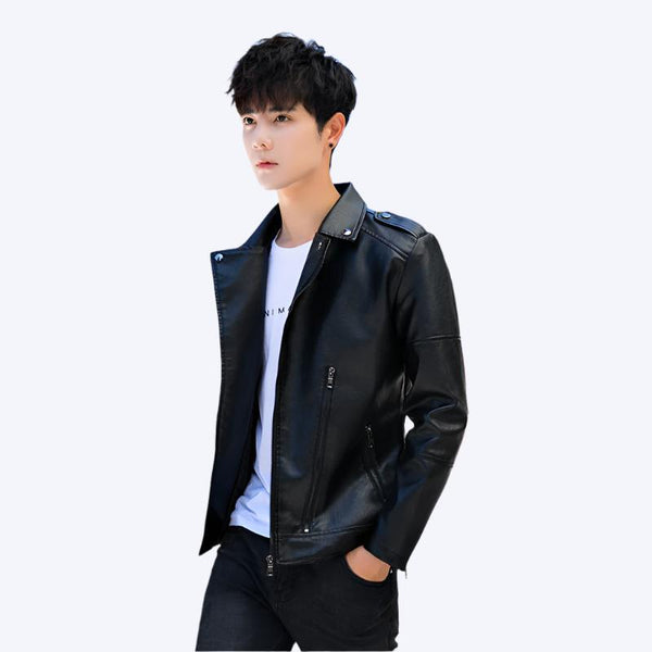 Premium Men Street-Wear Leather Coat