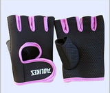 Half glovesMaterial: lycra/silica gel shock absorbing particles
 
 
 Product name: sports breathable non-slip gloves
 
 
 Style: breathable and non-slip
 
 
 Color: rose/grey/bHalf gloves