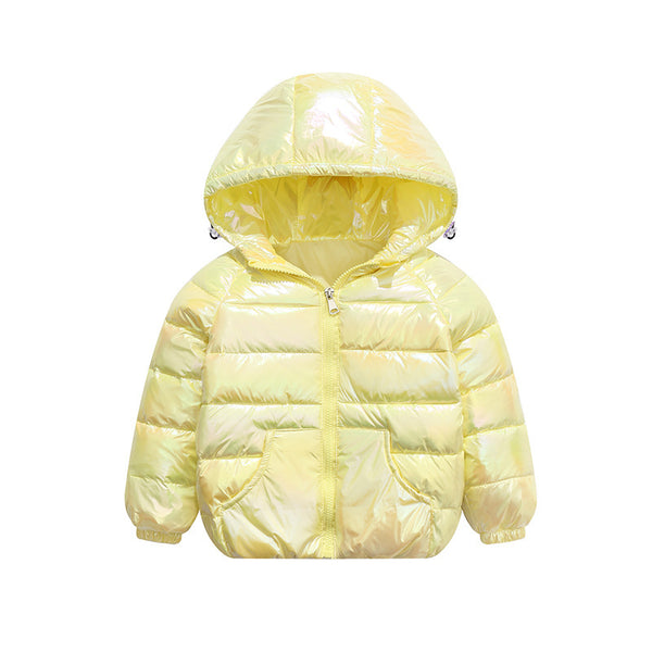 Short Bright Neon Puffer Jacket for boys and girls