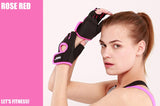 Half glovesMaterial: lycra/silica gel shock absorbing particles
 
 
 Product name: sports breathable non-slip gloves
 
 
 Style: breathable and non-slip
 
 
 Color: rose/grey/bHalf gloves