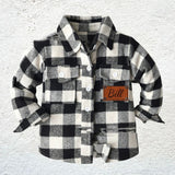 Children's Patchwork Flannel Checkered Shirt