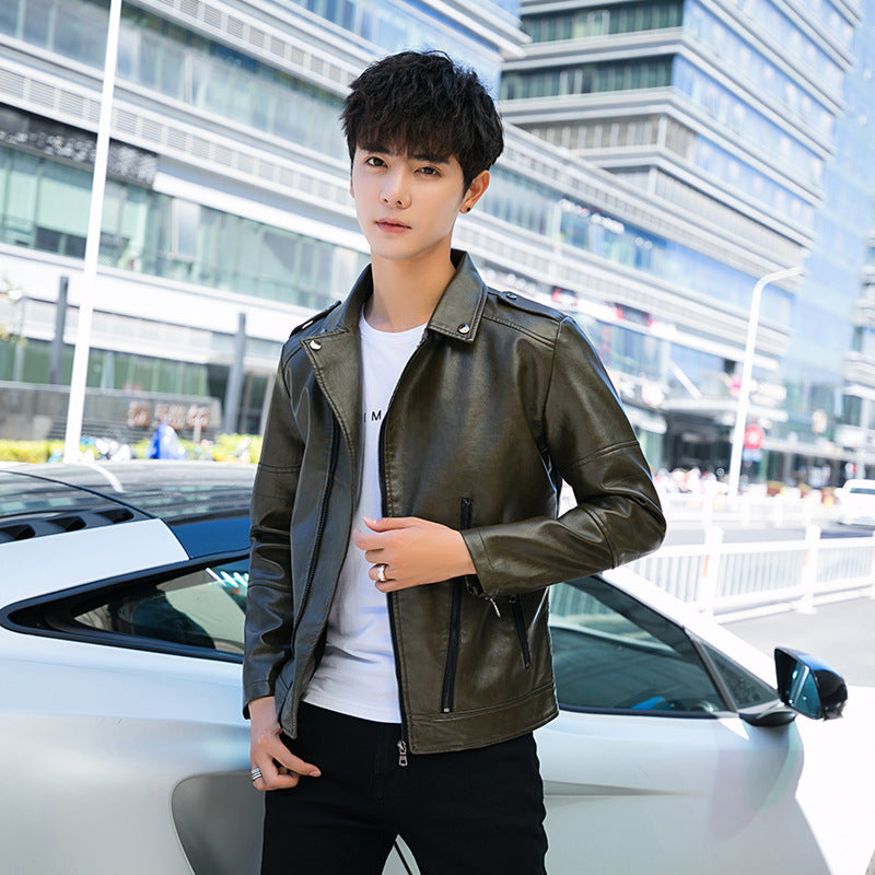 Premium Men Street-Wear Leather Coat