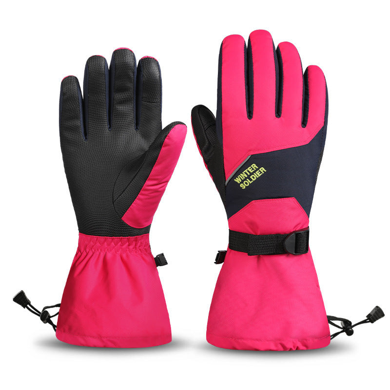 Nylon Winter Ski GlovesProduct information:
 
 Fabric name: Nylon
 
 Color: SK05 blue green, SK05 magenta SK05 Rose Red, SK05 Black Blue
 
 Main fabric composition: Nylon
 
 Size: M,L,XL
 Nylon Winter Ski Gloves